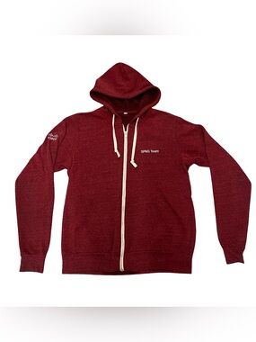 Cisco Maroon Zip-Up Hoodie - SPNG Team Size Small Heathered